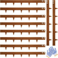 Corten Steel Edging 5 in 10 Pack - Durable 33.4 ft Lawn Border