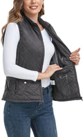 LONGKING Lightweight Women's Vest with Zip - Trendy Quilted Design