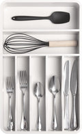 KitchenEdge Silverware Organizer - Bamboo Drawer Insert for Flatware