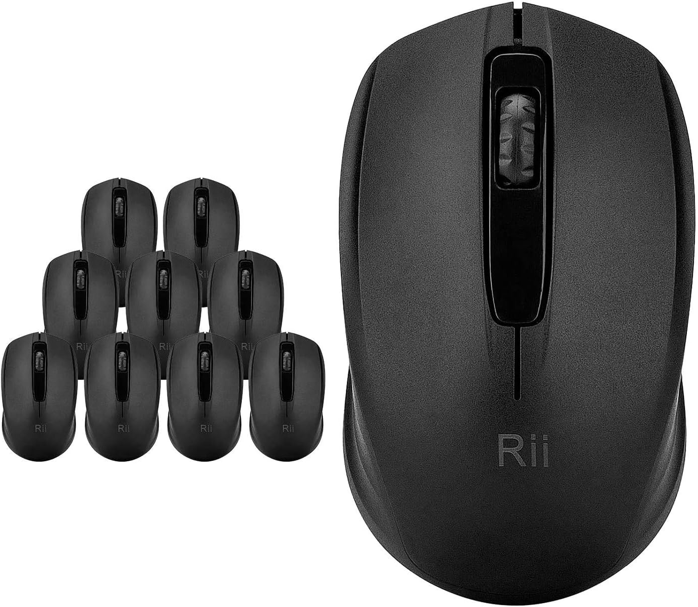 Rii Wireless Mouse 10-Pack for PC, Laptop, and Office