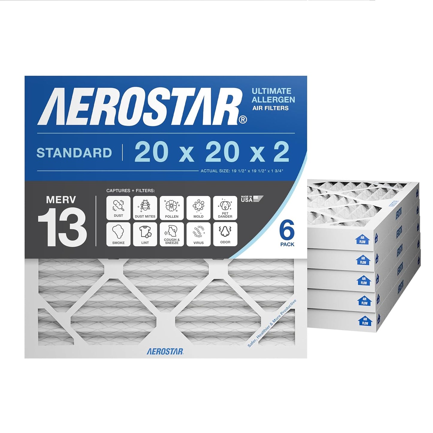 Aerostar 20x20x2 MERV 13 Filters for Cleaner Air Quality