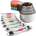 Magnetic Measuring Cups and Spoons Set - Sturdy Stainless Steel