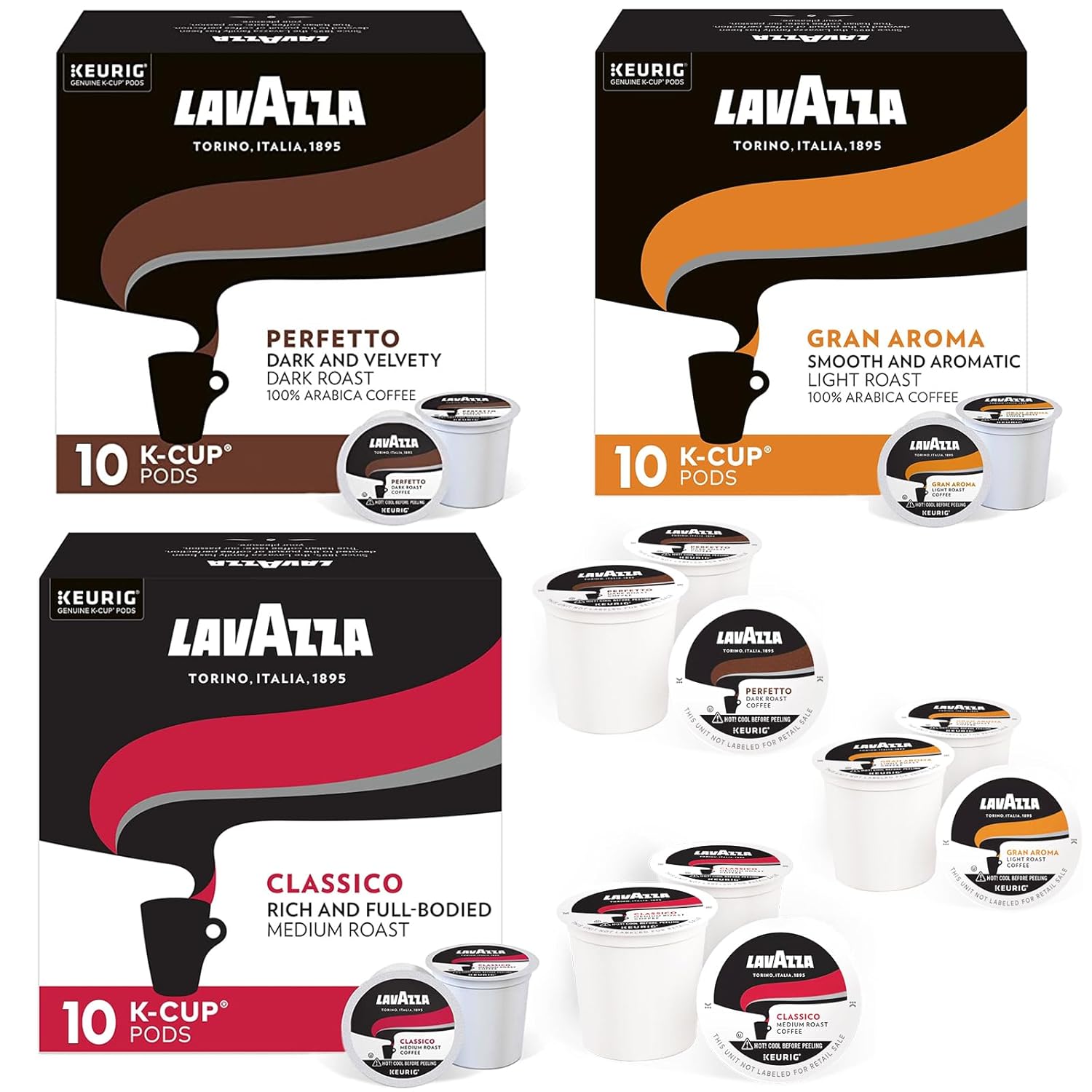 Lavazza K-Cups Coffee Pods Variety Pack for Every Coffee Lover