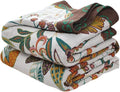 Fall Throw Blanket for Couch Bed Chair - Breathable 100% Cotton Muslin