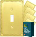 Sunken Pearls Vibrant Yellow Gold Toggle Wall Plate 1-Gang 5-Pack