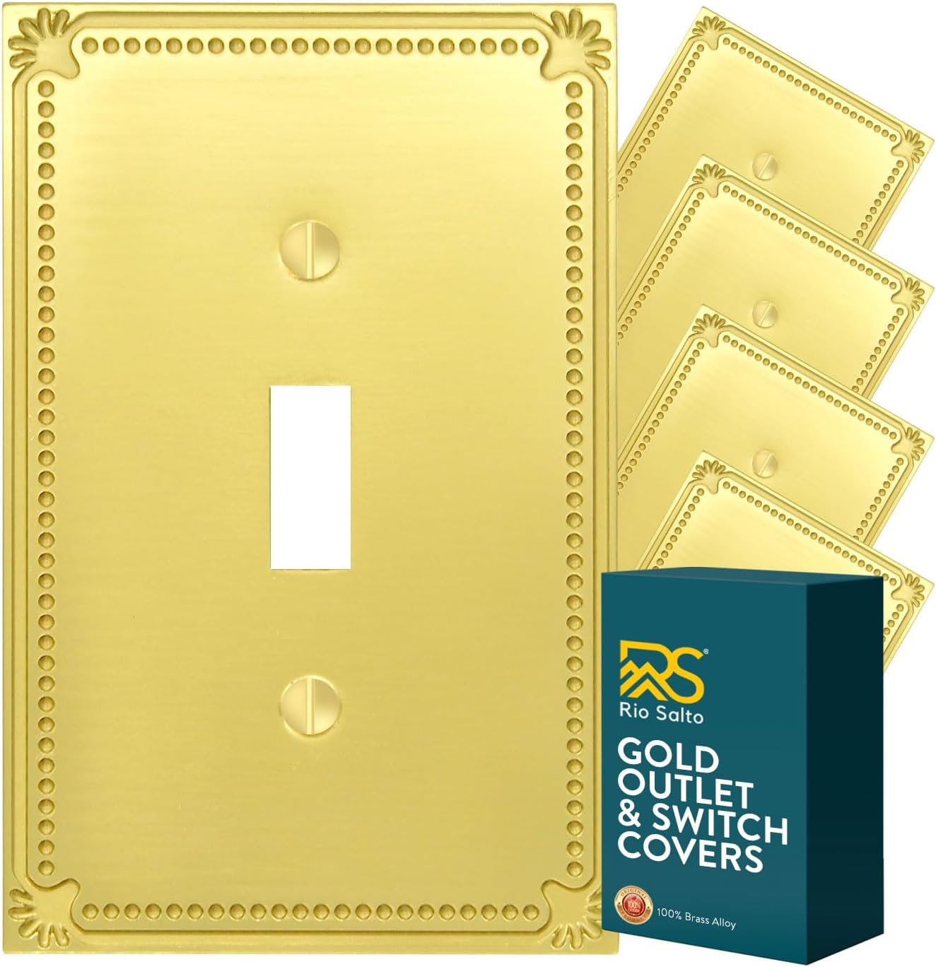 Rio Salto Vibrant Yellow Gold Toggle Light Switch Cover 5-Pack