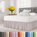 Light Grey Wrap Around Bed Skirt for King Size Beds