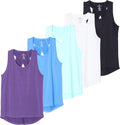 Women's Crossback Keyhole Workout Tank Top 5 Pack (Style 665Z)
