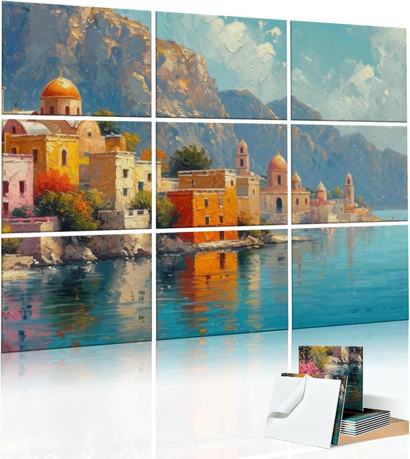 9 Pack Wall Art Acoustic Panels for Sound Absorption and Style