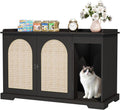 Large/Tall Cat Litter Box Enclosure with Shelf - Hidden Litter Cabinet