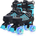 Nattork Kids Roller Skates Adjustable Size with Light Up Wheels