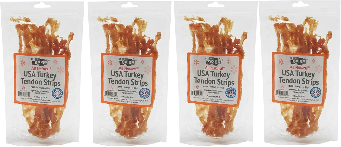 Turkey Tendon Strips Dog Chew Treats - USA-Sourced Quality