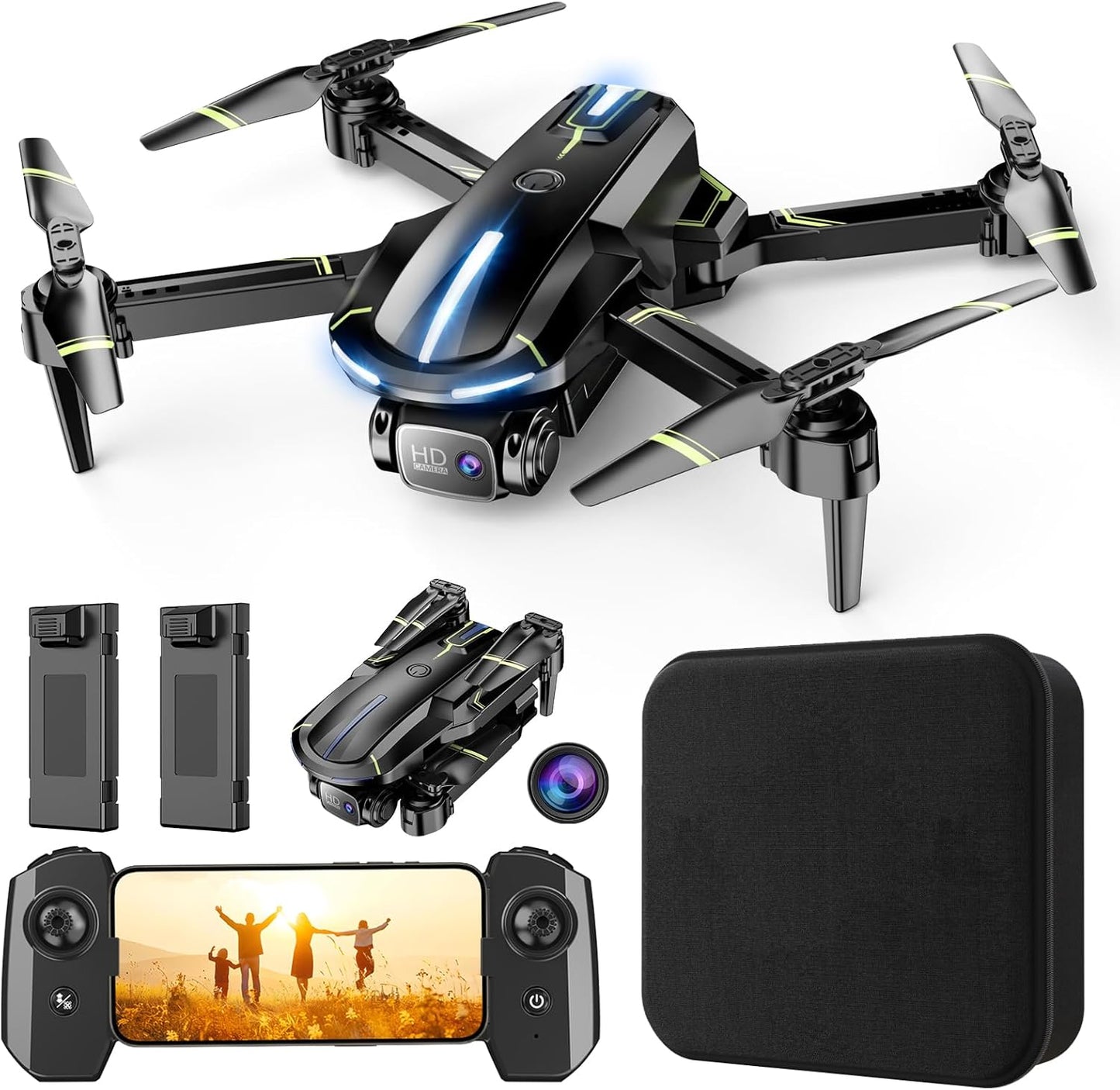 1080P HD Foldable Mini Drone for Beginners and Kids Fun