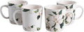 Bico Magnolia Floral Ceramic Coffee Mugs Set of 4 - 18 oz Large Mugs