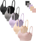 Women Maternity Nursing Bras 5 Pack - Seamless Sleep & Pumping Support