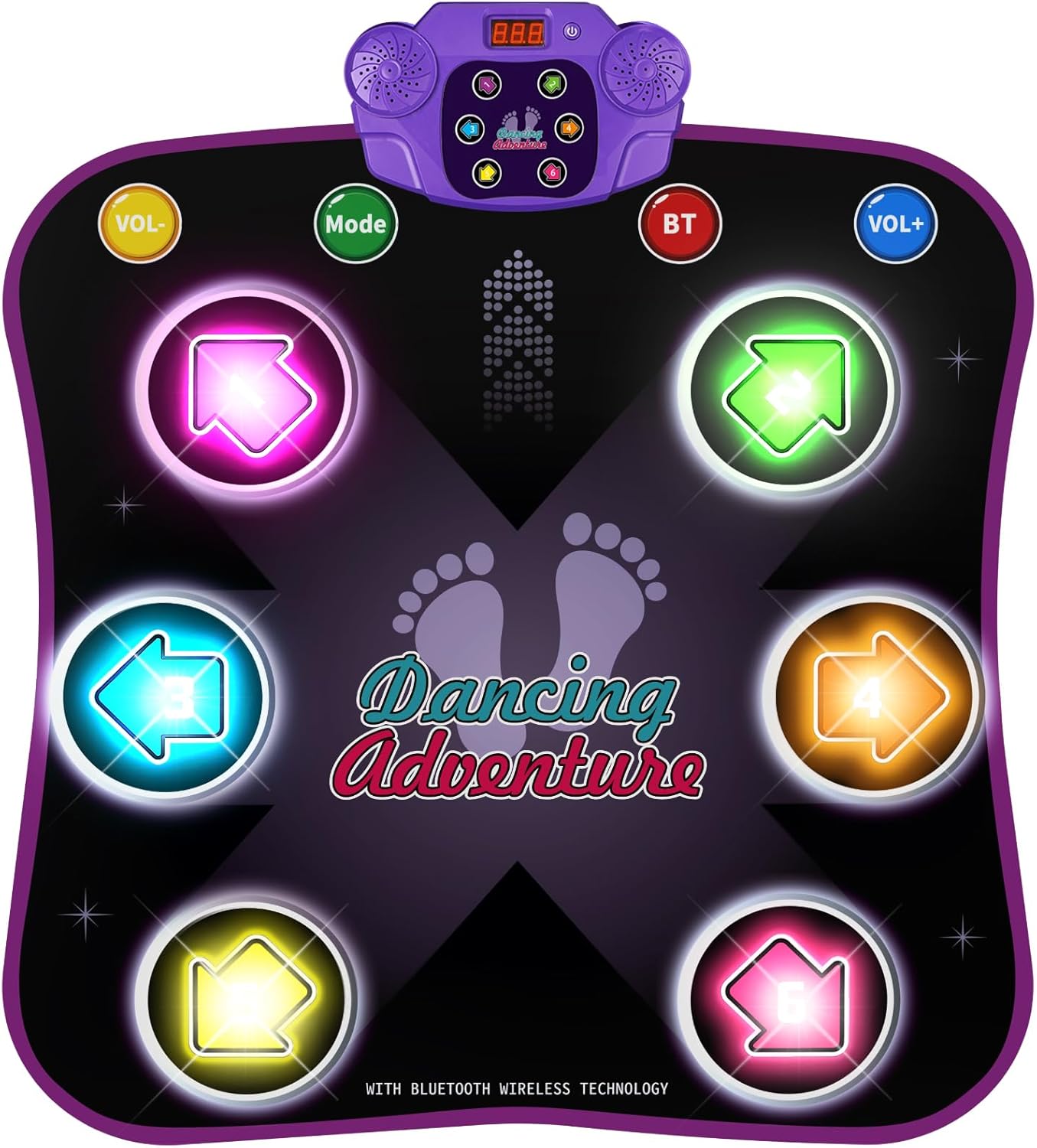 Flooyes Dance Mat for Kids - Light-up 6-Button Fun Toy