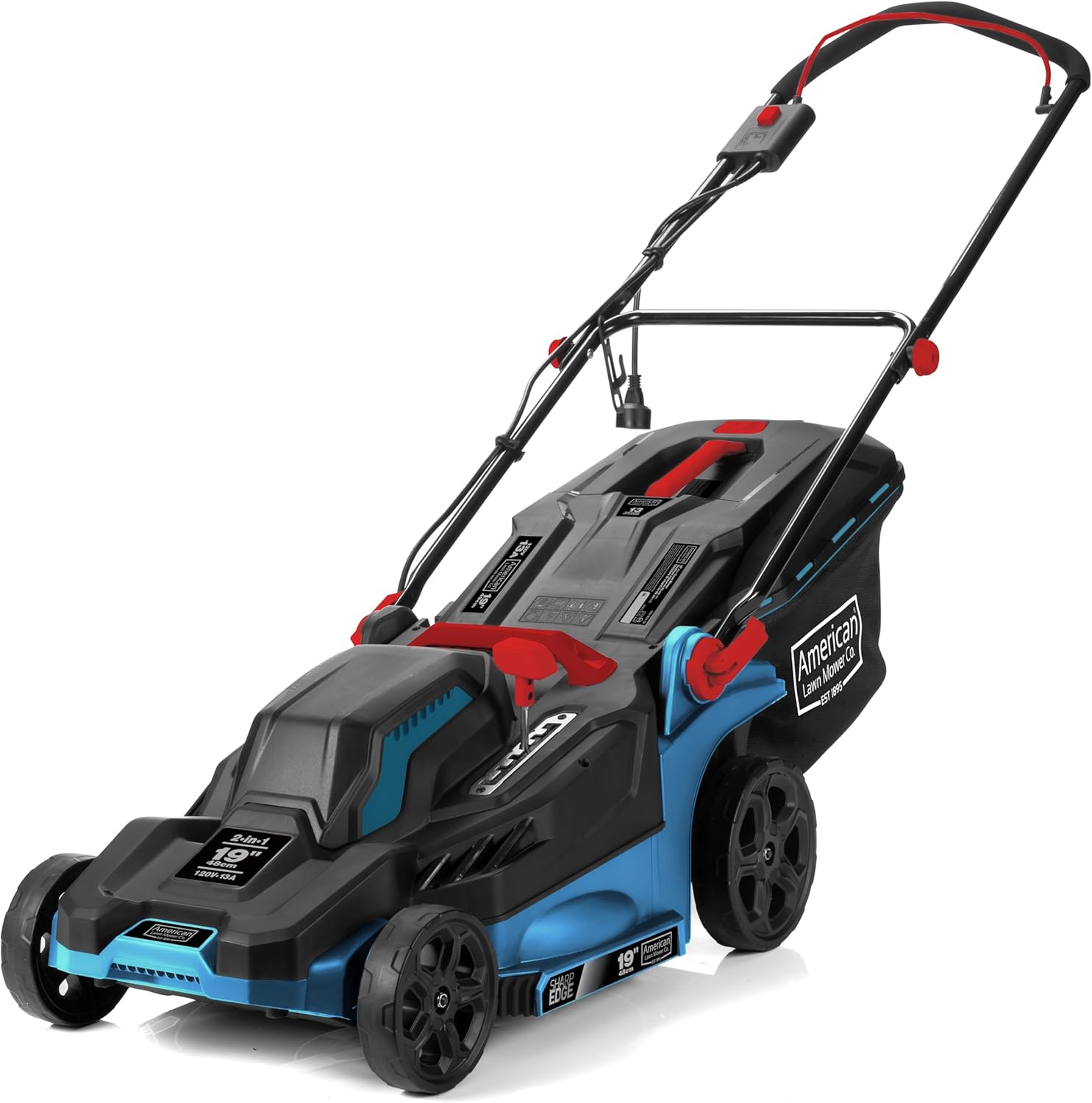Powerful 19-inch Electric Push Lawn Mower for Efficient Cutting