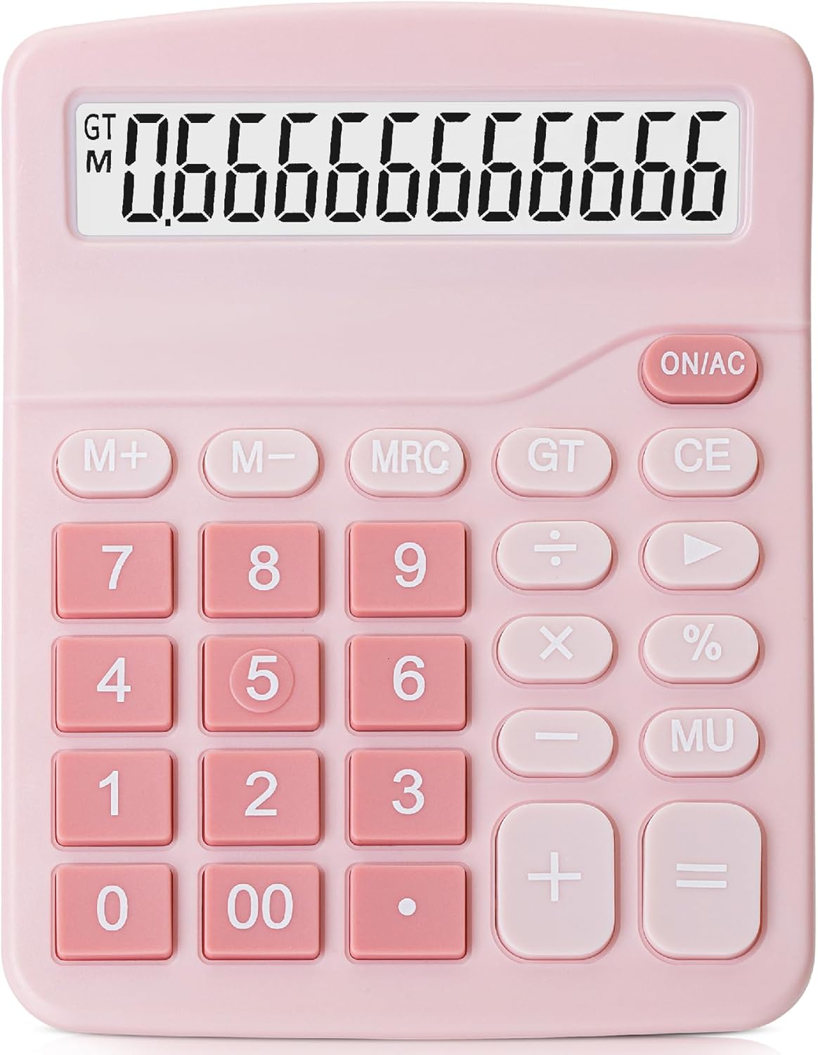 Mr. Pen Pink Desk Calculator - Large Display, 12-Digit