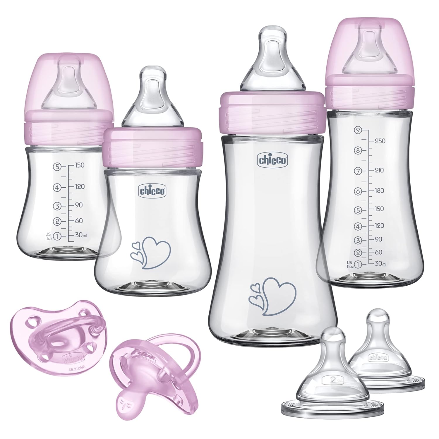 Chicco Duo Newborn Hybrid Baby Bottle Gift Set for Parents
