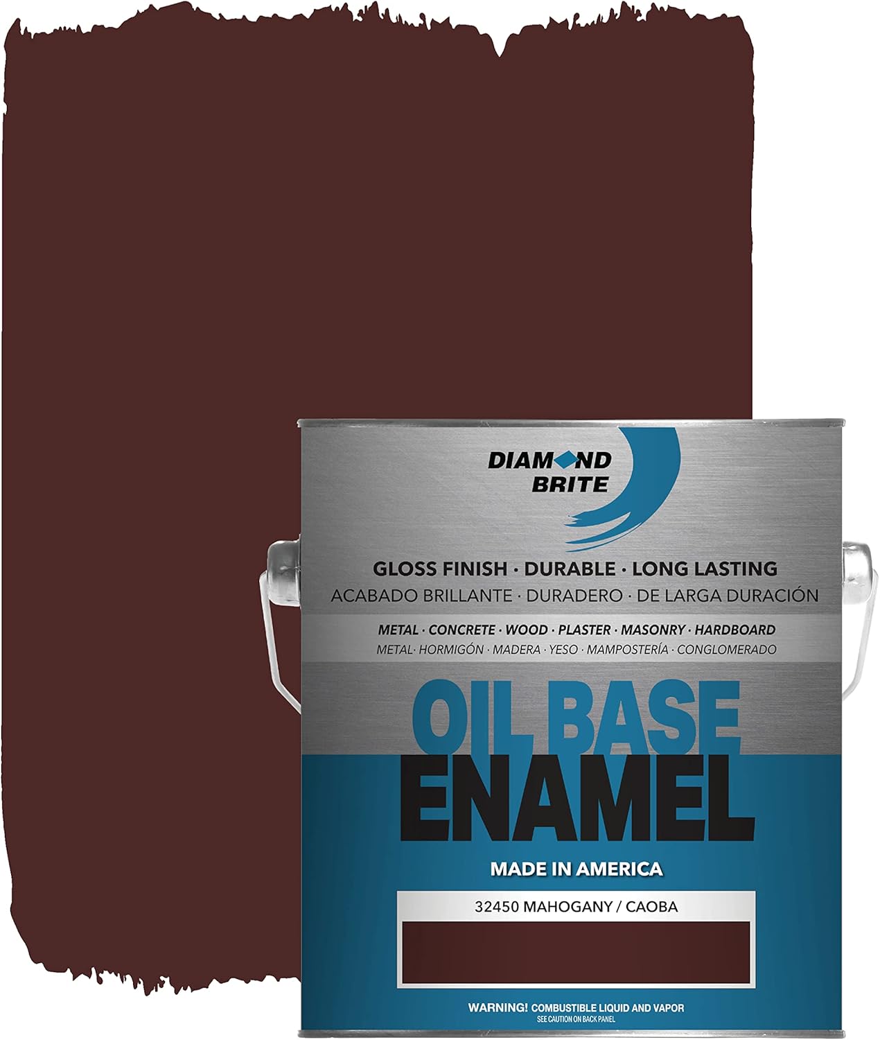 1 Gallon Oil Base Enamel Paint in Mahogany for Durable Surfaces