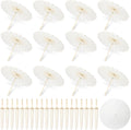 Mototo 32 Piece 23.6 in White Paper Umbrellas - Bulk DIY Wedding Set