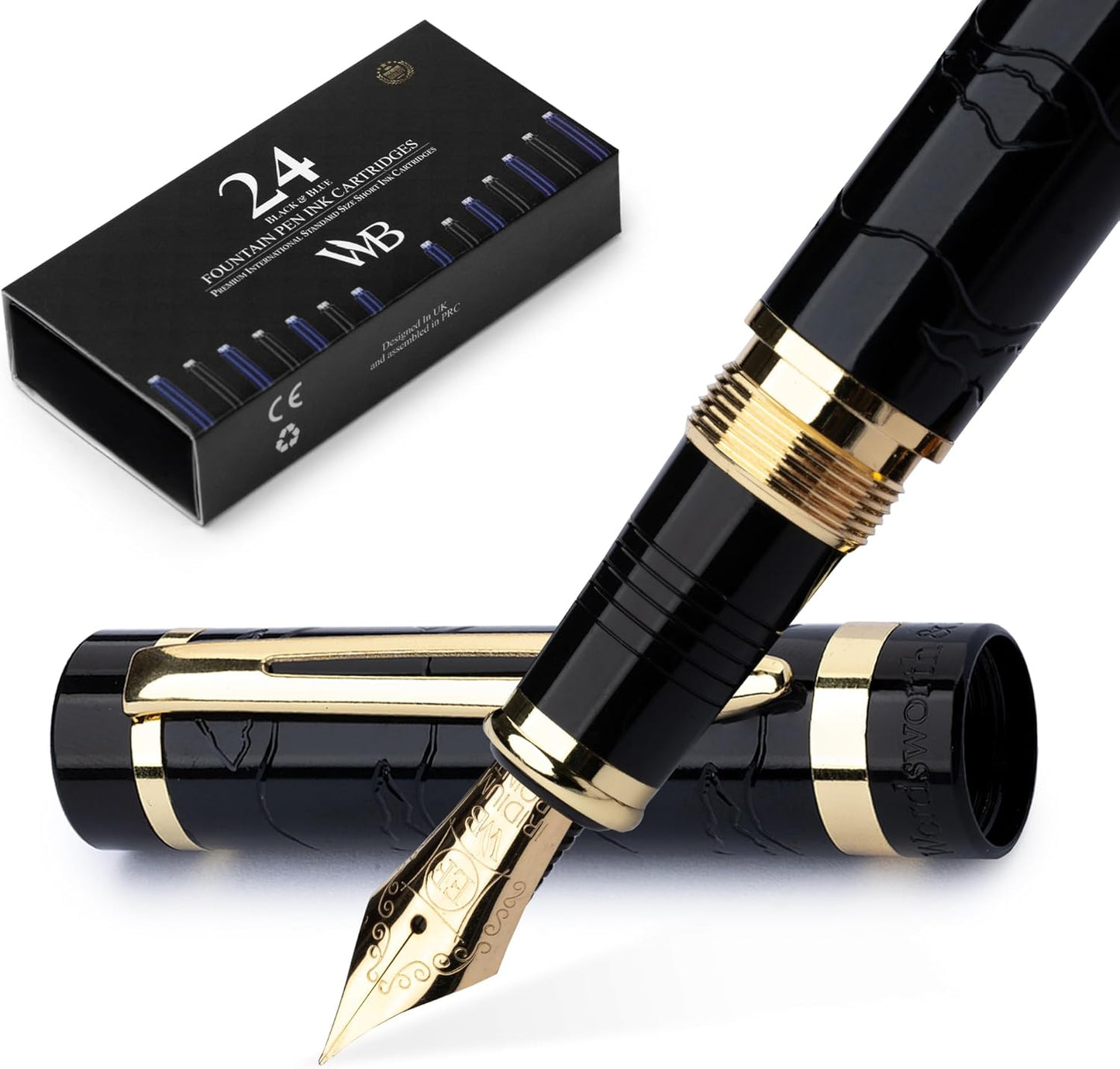 Primori Fountain Pen Set by Wordsworth & Black for Smooth Writing