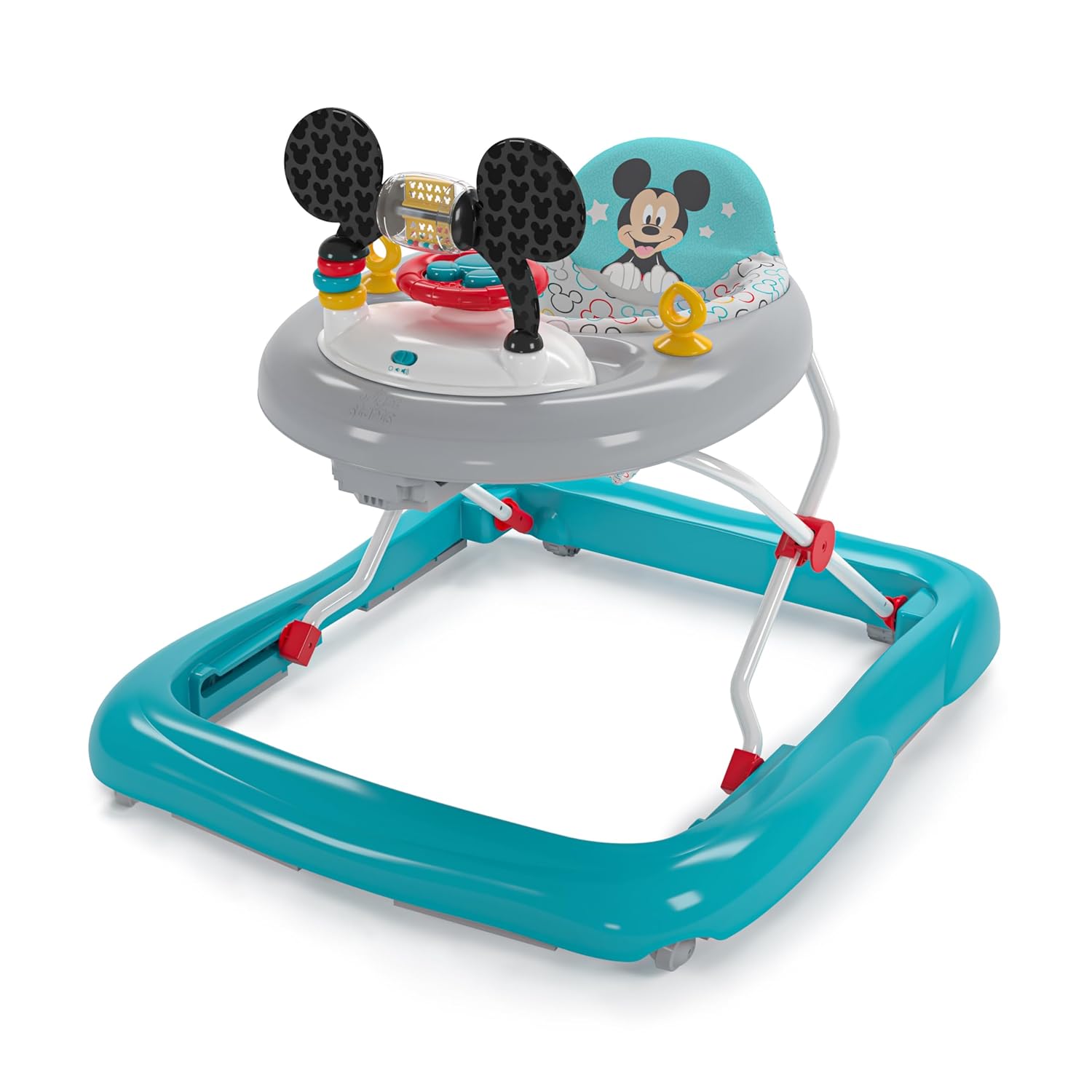 Disney Mickey Mouse 2-in-1 Baby Walker - Easy Fold & Toy Station