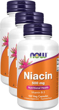 NOW Supplements Niacin 500 mg Essential B-Group Vitamin for Health