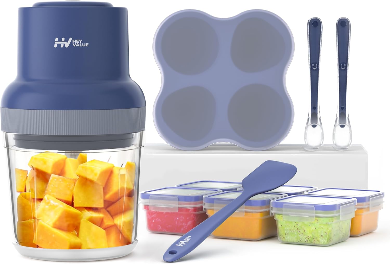 HEYVALUE 13-in-1 Baby Food Maker: Blend, Store, & Feed