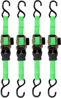 SMARTSTRAPS Retractable Ratchet Tie Down Straps (4 PK) - Quick, Secure