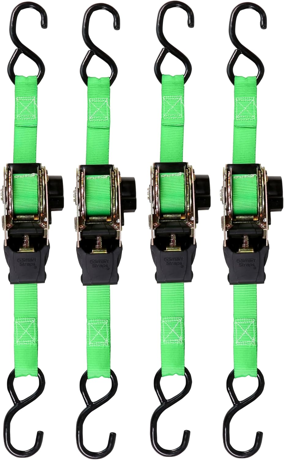 SMARTSTRAPS Retractable Ratchet Tie Down Straps for Secure Hauling