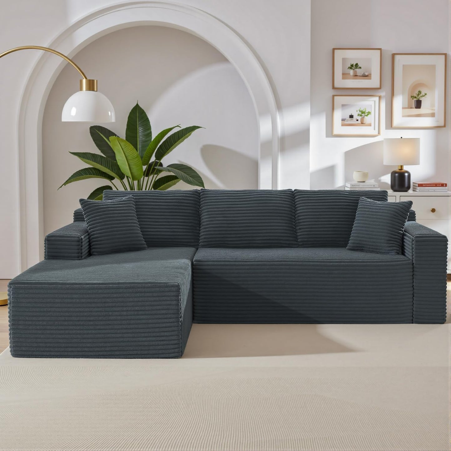 105 Inch Cloud Sectional Couch for Modern Living Spaces