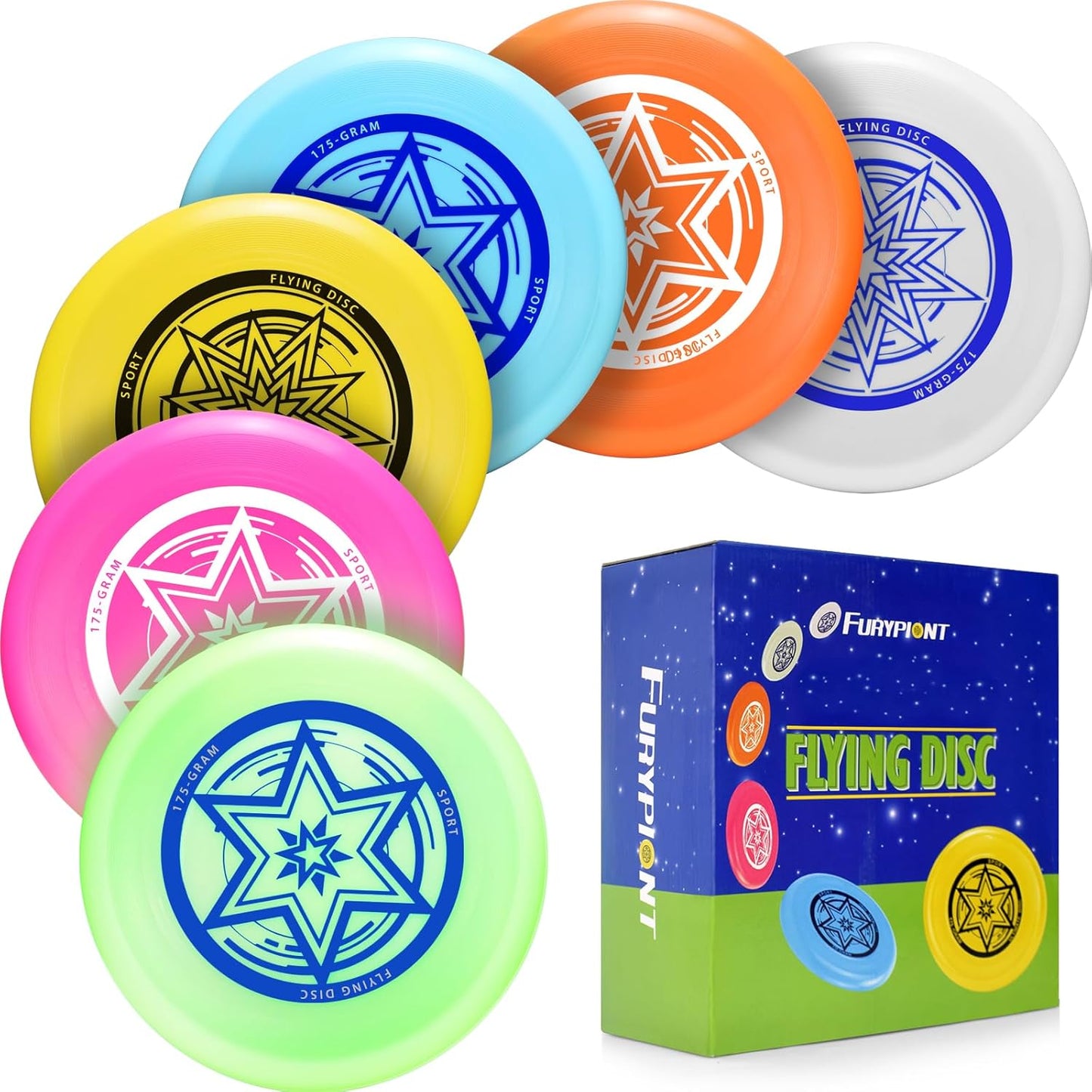 Glow-in-The-Dark Pro Flying Disc Set - Furypiont