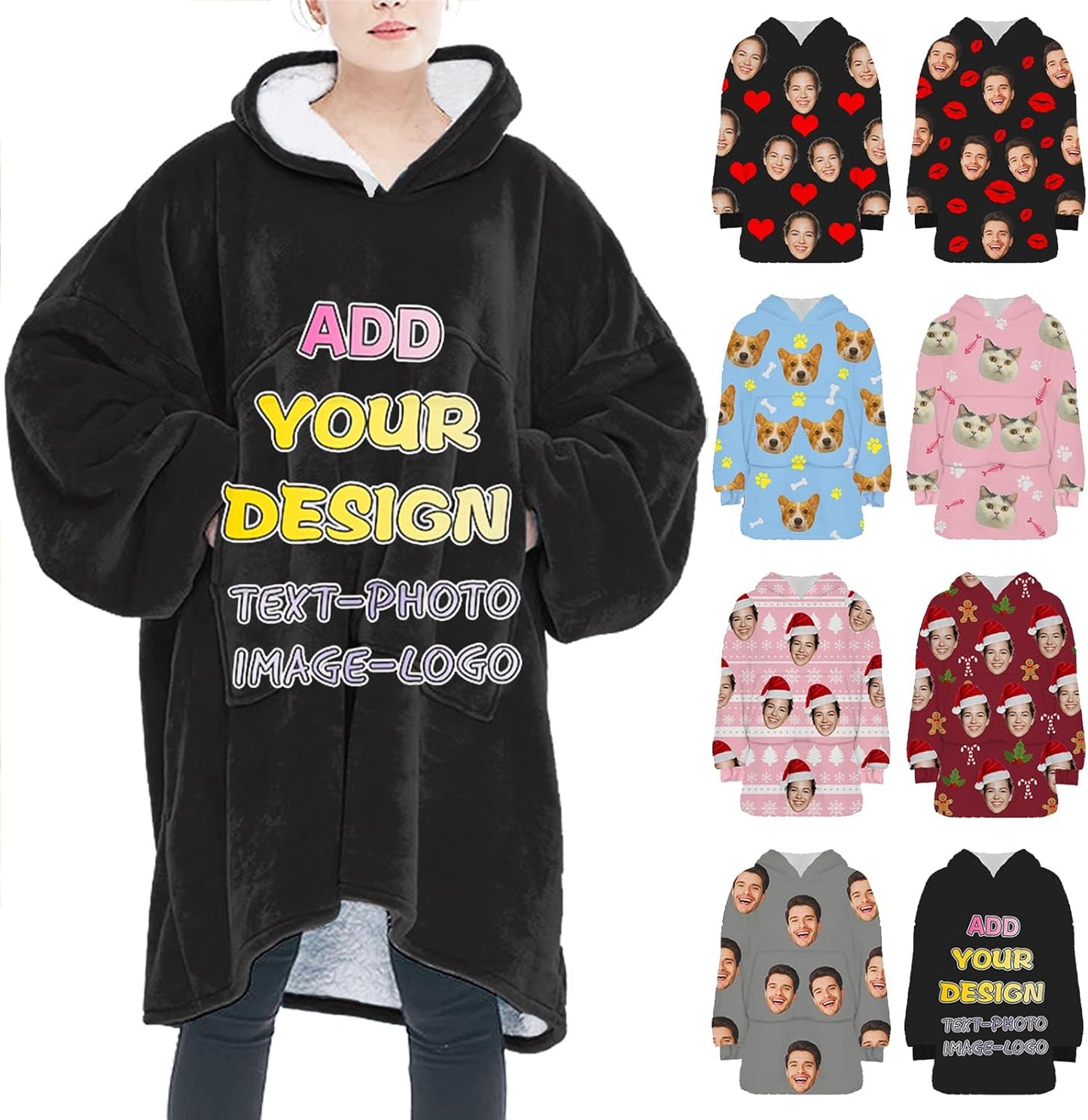 Personalized Wearable Blanket Hoodie for Cozy Comfort
