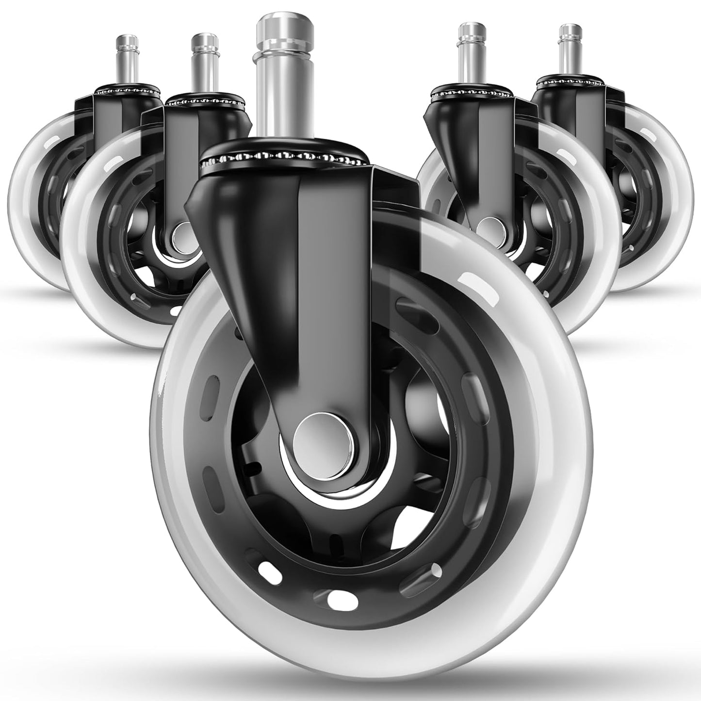 Riveda 3 Smooth Rubber Caster Wheels - Upgrade Your Chair!