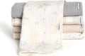 Gerber Baby Muslin Burp Cloths 5-Pack, Multi Stars - Large 20in x 10in