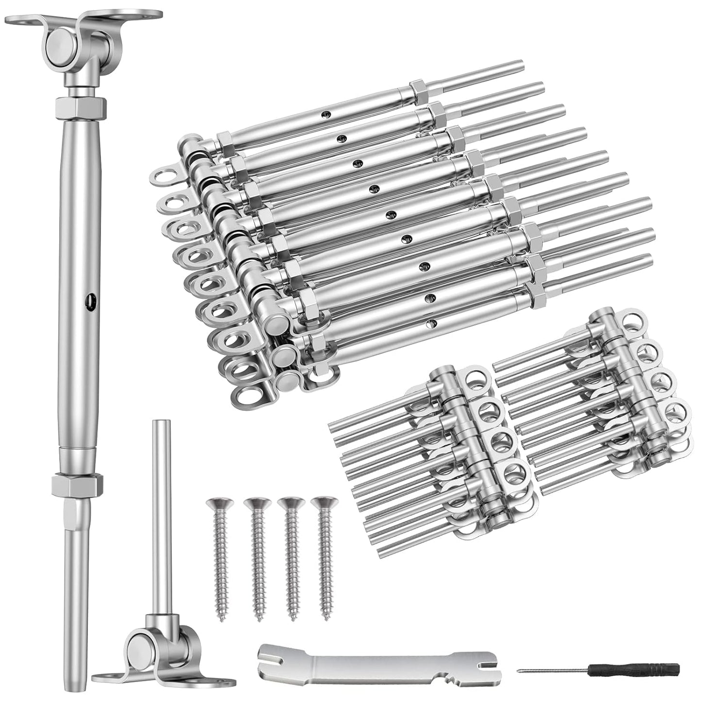 BLIKA 30 Pairs 1/8in Cable Railing Kit for Adjustable Angles