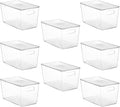 Clear Stackable Storage Bins XL 8-Pack - Pantry & Cabinet Organizers