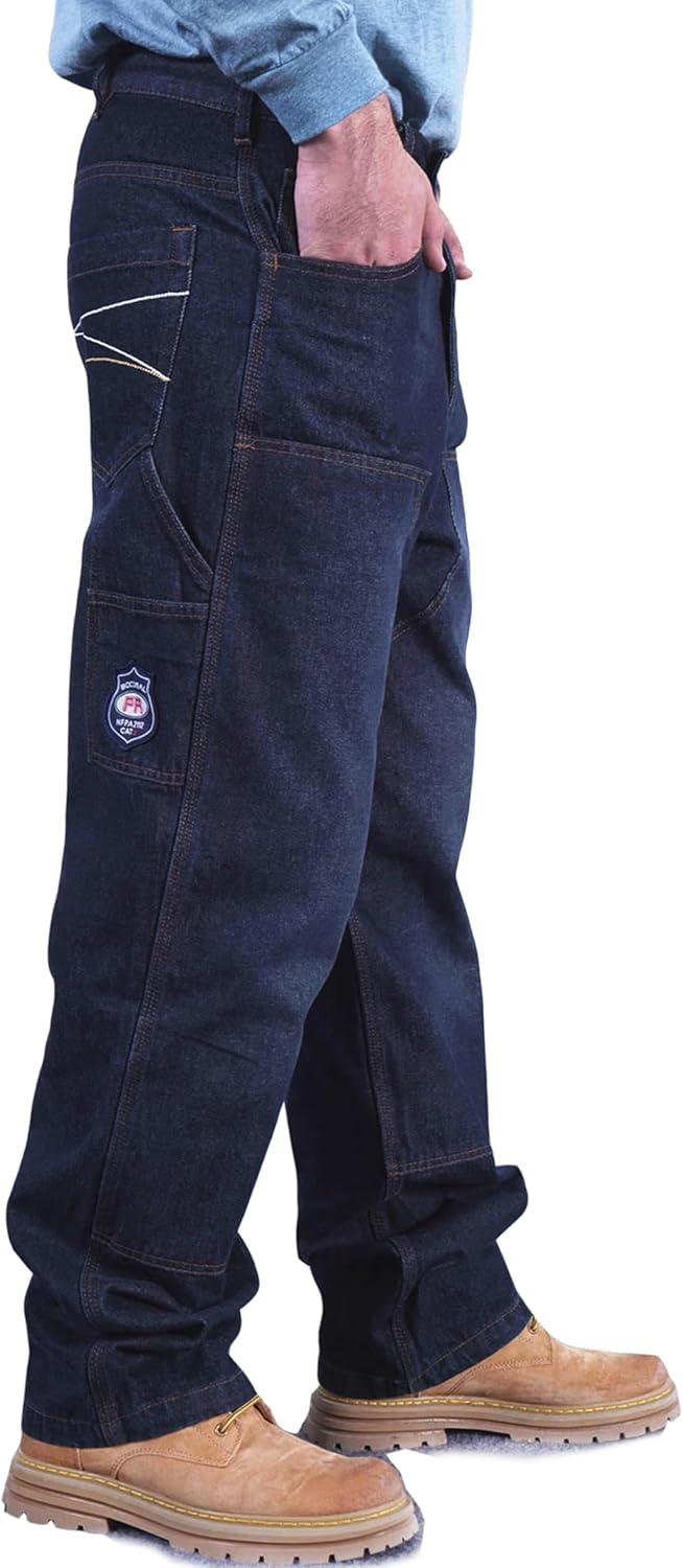 BOCOMAL FR Pants for Men Flame Resistant Duck and Denim Workwear