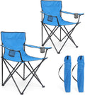 HaSteeL Foldable Camping Chair Set of 2 - Portable Outdoor Seating