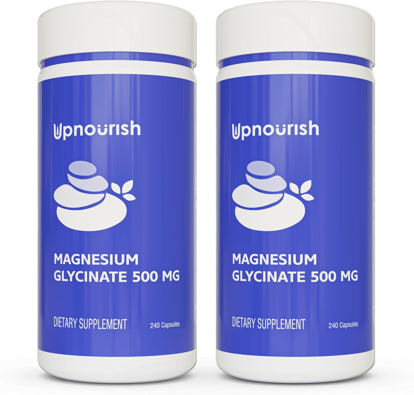 UpNourish Magnesium Glycinate 500mg Capsules for Calm & Relaxation