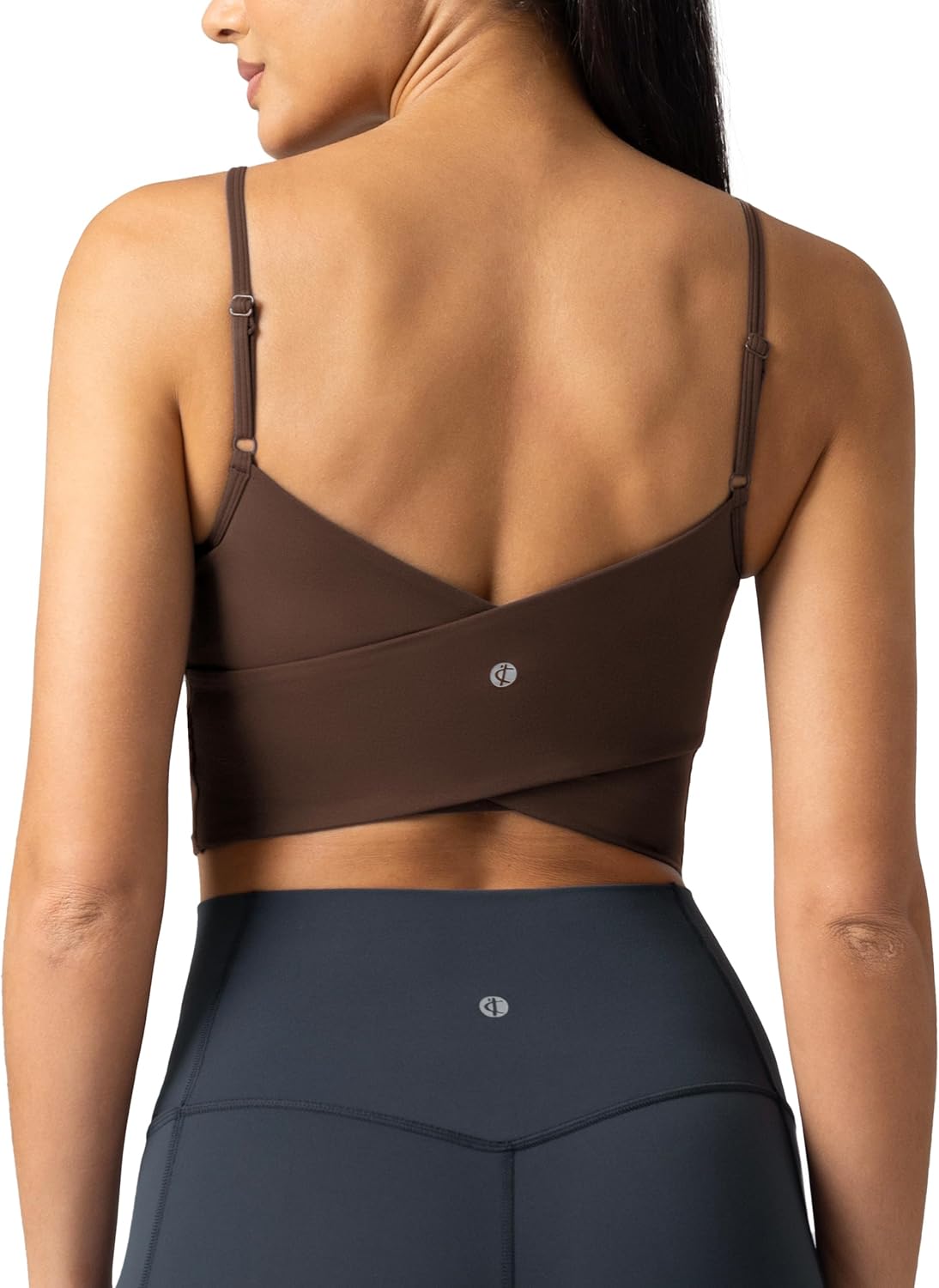 Colorfulkoala Women's Dreamlux Crop Tank Top with Built-in Bra