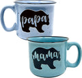 Mama and Papa Bear 15 oz Coffee Mug Gift Set - Cute Large Mugs