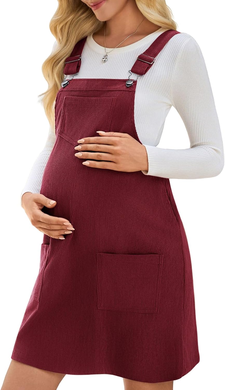 Yousify Womens Maternity Overalls Dress for Comfortable Style