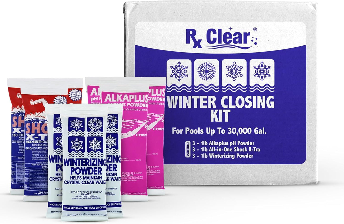 Rx Clear Pool Closing Kit for Above Ground & Inground Pools
