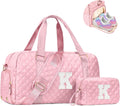 Monogram Duffle Bag for Women Girls - Personalized Initial Overnight