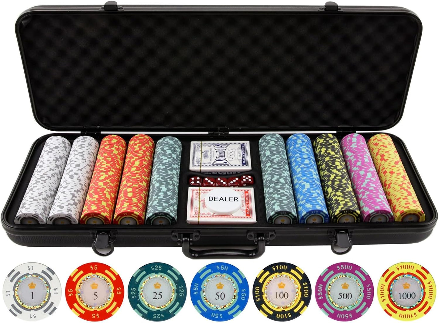 Premium Clay Poker Chips Set with Unique Design for Home Games