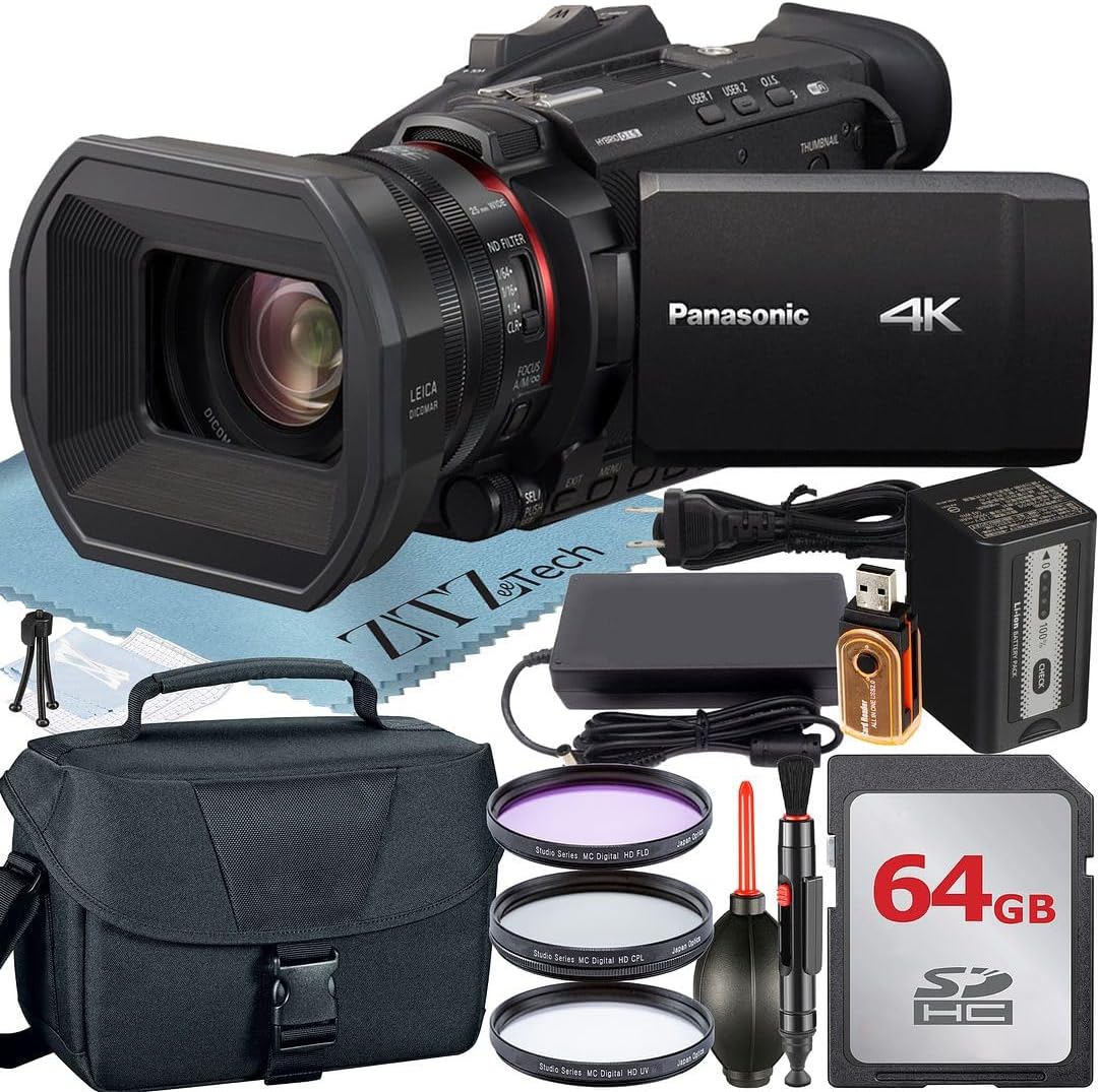Panasonic HC-X1500 4K Camcorder: WiFi Bundle for Pros
