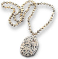Long Genuine Stone Beads Necklace for Women - Hand Knotted 34in