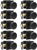 Gobrico Matte Black Passage Door Knobs 10 Pack - Heavy Duty Hallway